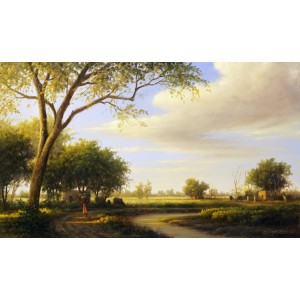 Zulfiqar Ali Zulfi, 23 x 39 inch, Oil on Canvas, Landscape Painting-AC-ZUZ-017
